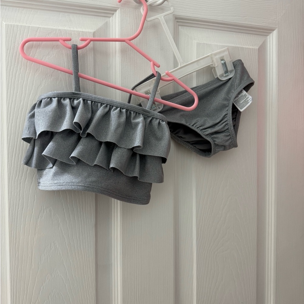 Baby Girl Shiny Tankini Swim Two-Piece 12-18M